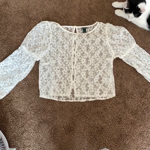 white lace top